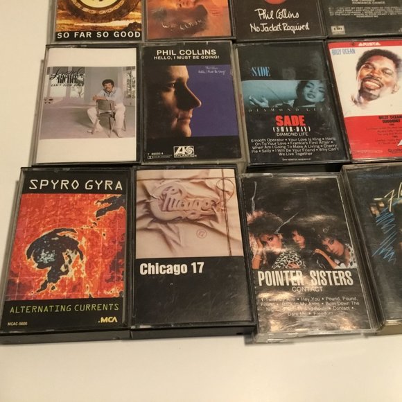 70's And 80's Rock Cassette Tape Lot Of 18: Phil Colins, Sade, Rod Stewart, MORE - Picture 5 of 6